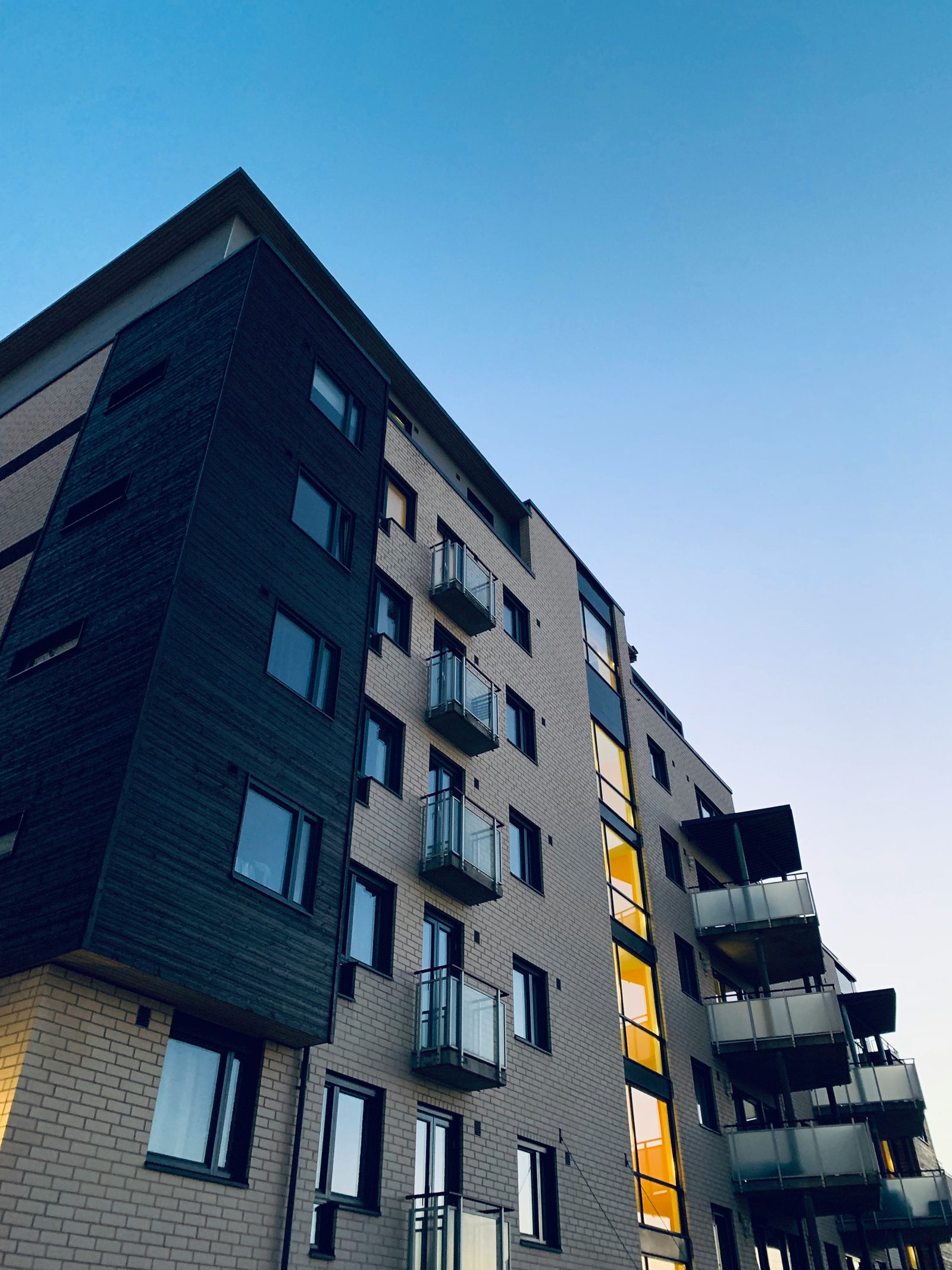 Apartment building served by fiber network